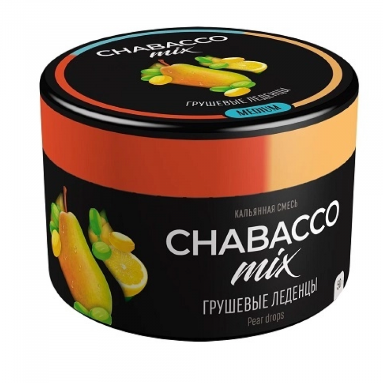 Бестабачная смесь Chabacco Mix Medium - Pear drops (Грушевые леденцы) 50 гр Бестабачная смесь Chabacco Mix Medium - Pear drops (Грушевые леденцы) 50 гр